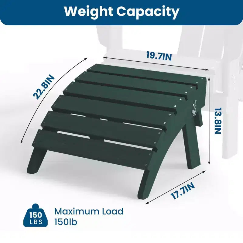 Hyleory HDPE Repose-Pied Pliable d'extérieur pour Chaises Adirondack