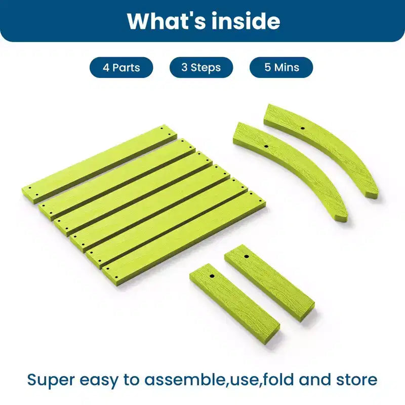Hyleory HDPE Repose-Pied Pliable d'extérieur pour Chaises Adirondack