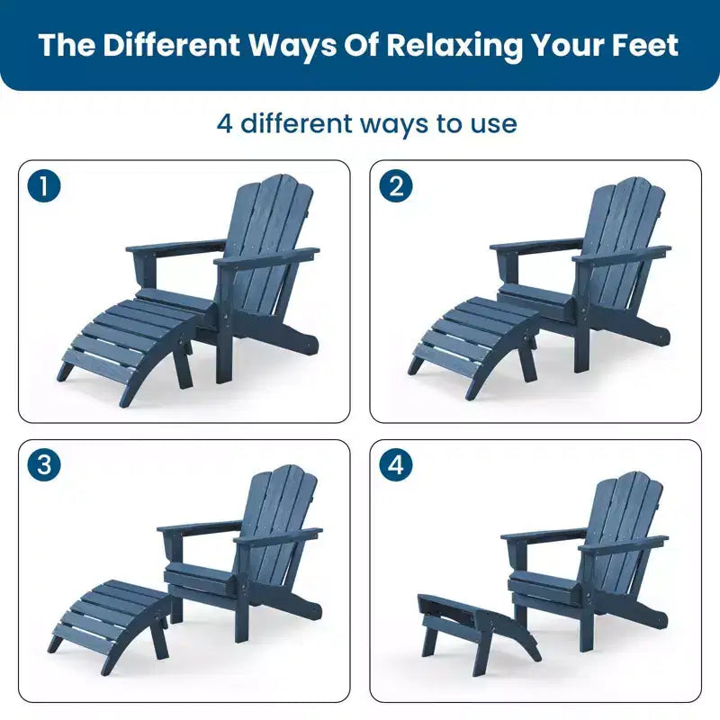 Hyleory HDPE Repose-Pied Pliable d'extérieur pour Chaises Adirondack
