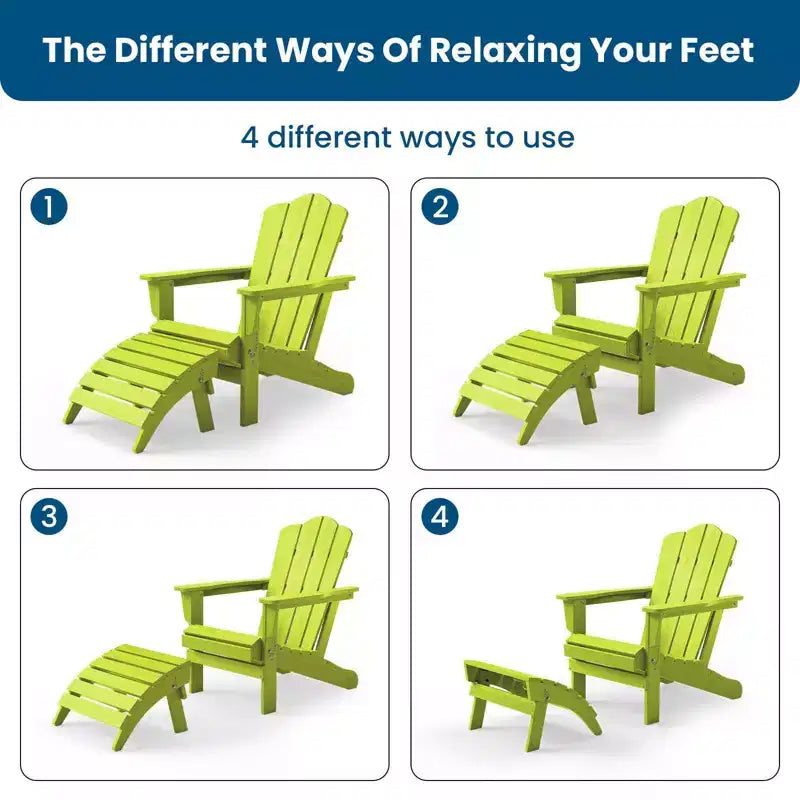 Hyleory HDPE Repose-Pied Pliable d'extérieur pour Chaises Adirondack