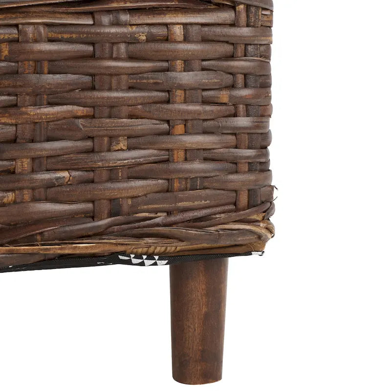 SAFAVIEH Charla Sedia a Botte in Rattan con Cuscino - 29.1 x 27.2 x 32.7 - 29Lx27Px33A