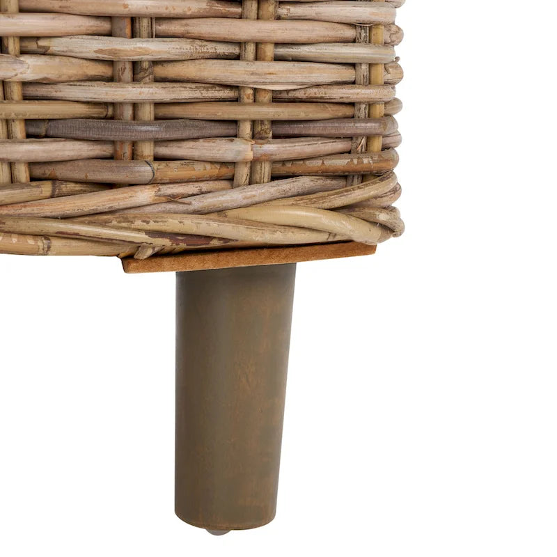 SAFAVIEH Charla Sedia a Botte in Rattan con Cuscino - 29.1 x 27.2 x 32.7 - 29Lx27Px33A