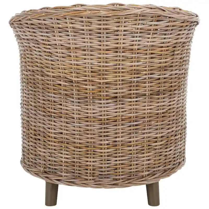 SAFAVIEH Charla Sedia a Botte in Rattan con Cuscino - 29.1 x 27.2 x 32.7 - 29Lx27Px33A