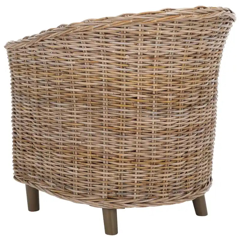 SAFAVIEH Charla Sedia a Botte in Rattan con Cuscino - 29.1 x 27.2 x 32.7 - 29Lx27Px33A