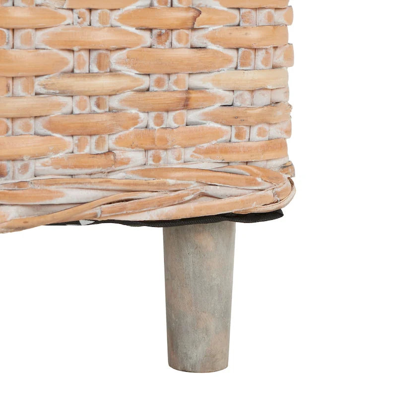 SAFAVIEH Charla Sedia a Botte in Rattan con Cuscino - 29.1 x 27.2 x 32.7 - 29Lx27Px33A