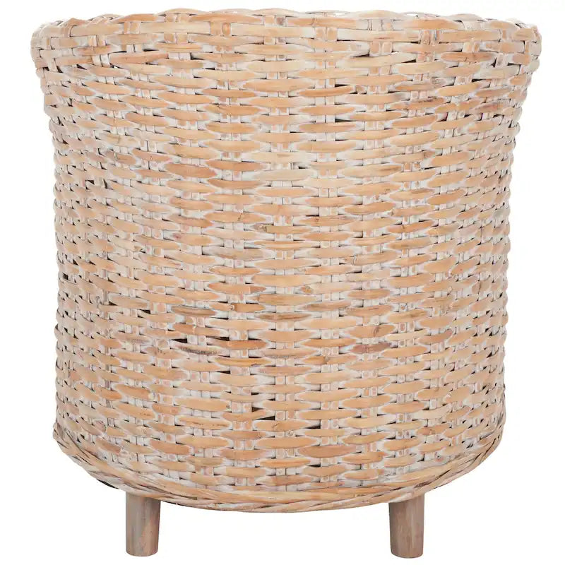 SAFAVIEH Charla Sedia a Botte in Rattan con Cuscino - 29.1 x 27.2 x 32.7 - 29Lx27Px33A