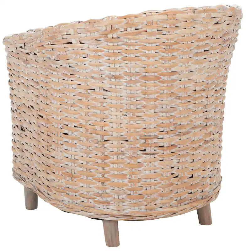 SAFAVIEH Charla Sedia a Botte in Rattan con Cuscino - 29.1 x 27.2 x 32.7 - 29Lx27Px33A
