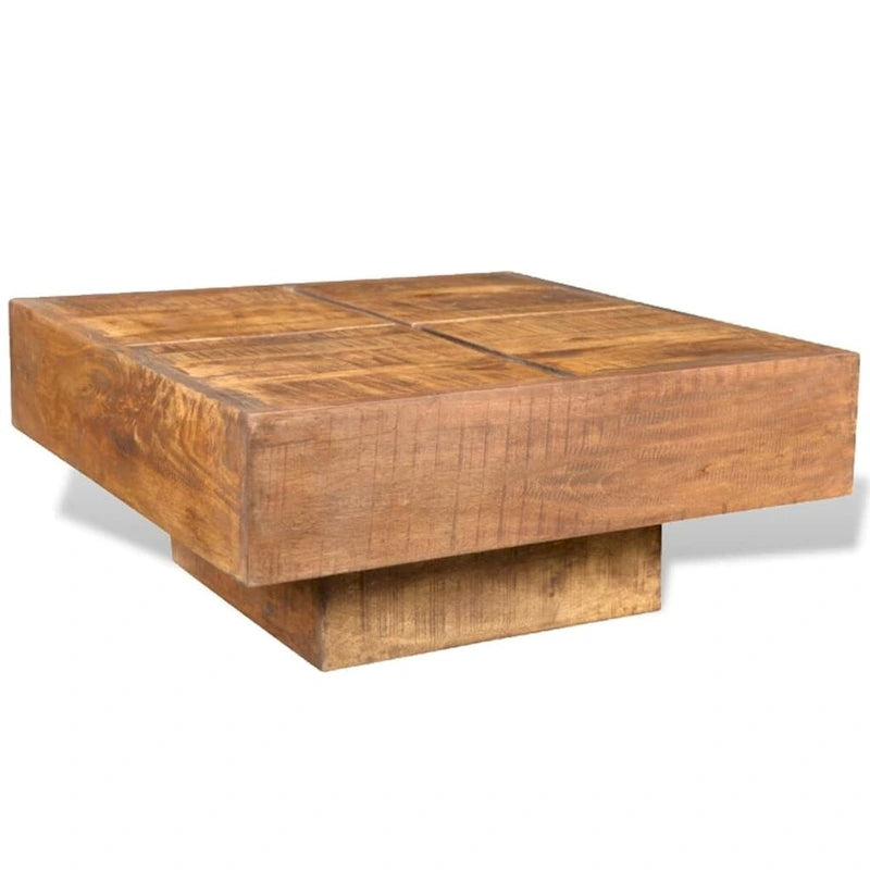 vidaXL Tavolino da caffè marrone quadrato in legno massello di mango - 27 x 27 x 12