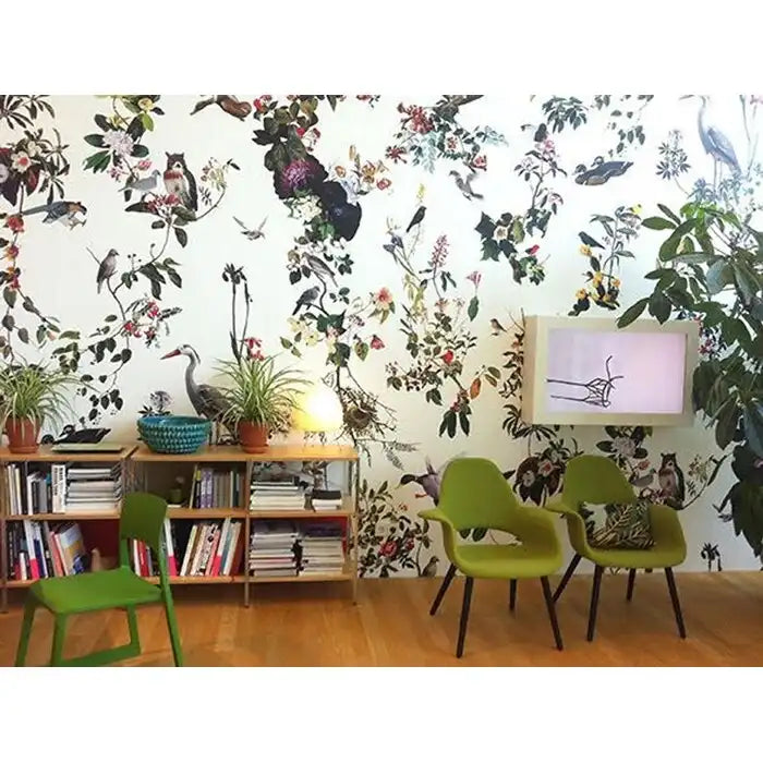 Poltroncina da pranzo imbottita moderna di metà secolo, organica, con gambe in legno di noce