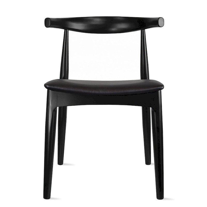 Sedia da pranzo con braccioli in legno massello e pelle PU, cuscino imbottito per cucina, camera da letto, hotel, ristorante, lavoro
