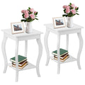 Set di 2 tavolini d'accento con ripiano - 40,6 x 40,6 x 61 cm (L x P x A)