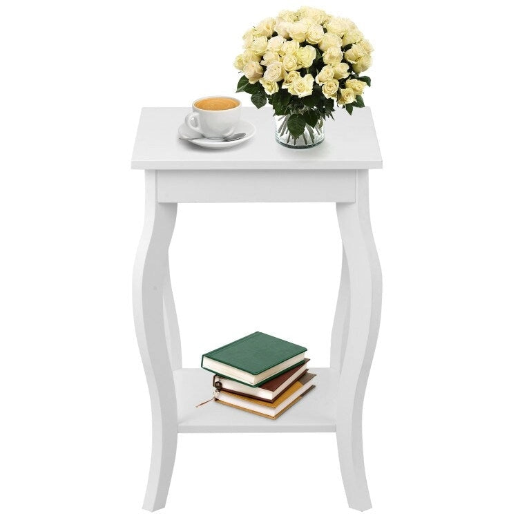 Set di 2 tavolini d'accento con ripiano - 40,6 x 40,6 x 61 cm (L x P x A)
