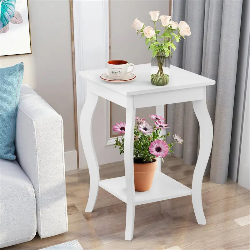 Set di 2 tavolini d'accento con ripiano - 40,6 x 40,6 x 61 cm (L x P x A)