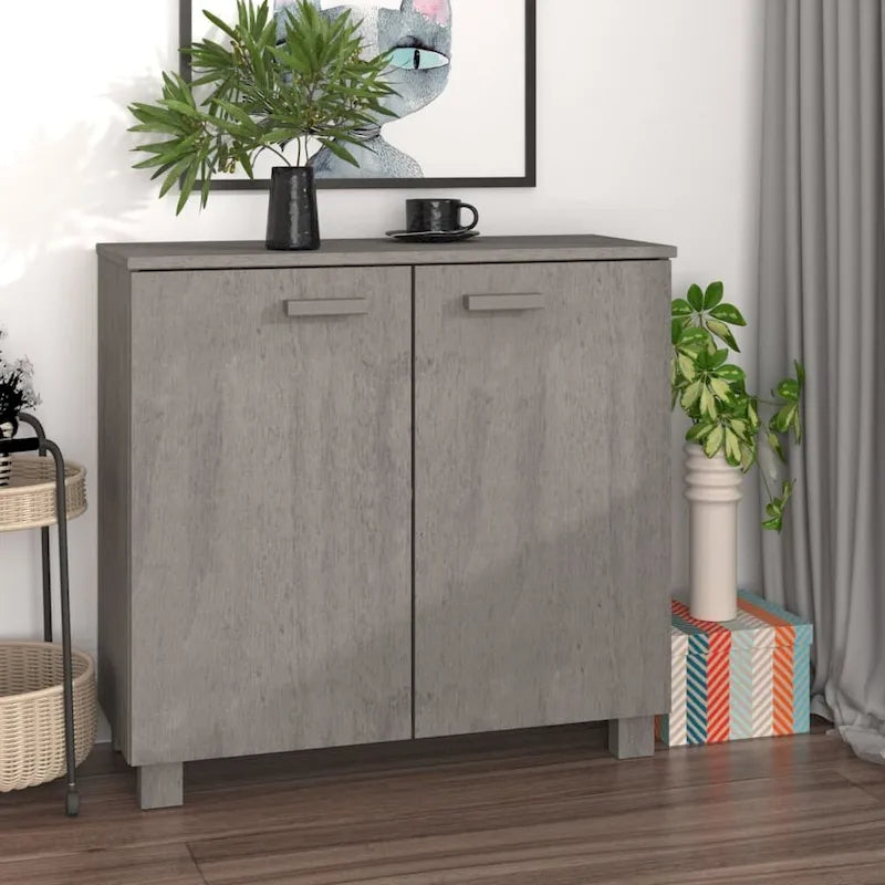 vidaXL Credenza mobile buffet per soggiorno cucina HAMAR, legno massello di pino - 85x35x80 cm