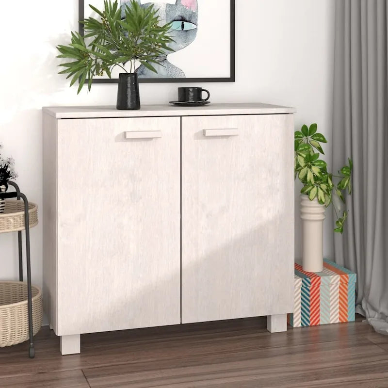vidaXL Credenza mobile buffet per soggiorno cucina HAMAR, legno massello di pino - 85x35x80 cm