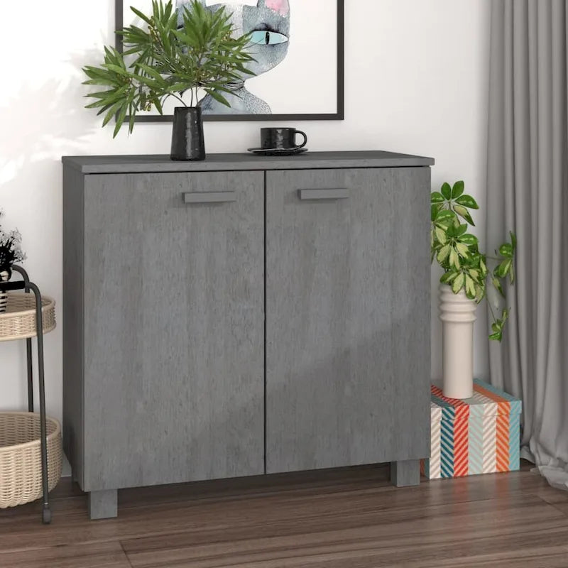 vidaXL Credenza mobile buffet per soggiorno cucina HAMAR, legno massello di pino - 85x35x80 cm