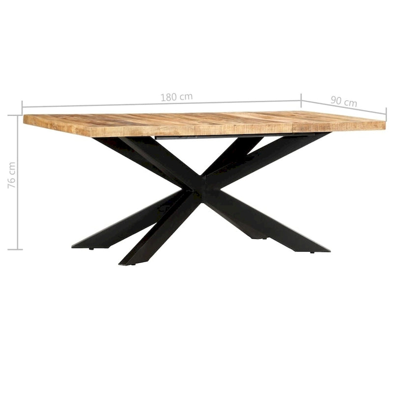 vidaXL Tavolo da Pranzo in Legno Massello di Sheesham Scrivania da Cucina Mobili Multicolore