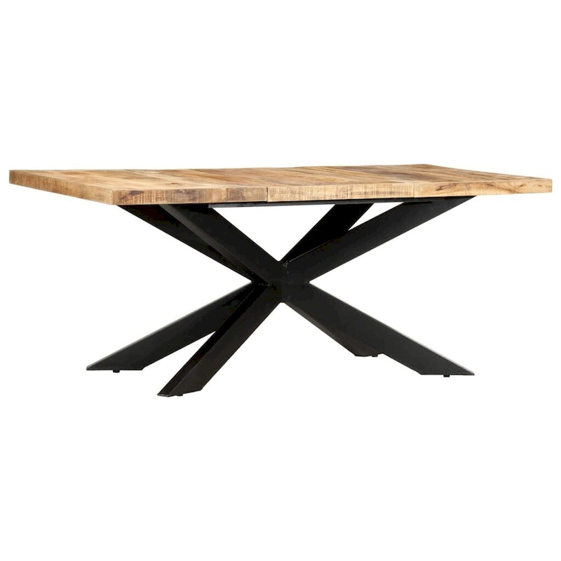 vidaXL Tavolo da Pranzo in Legno Massello di Sheesham Scrivania da Cucina Mobili Multicolore