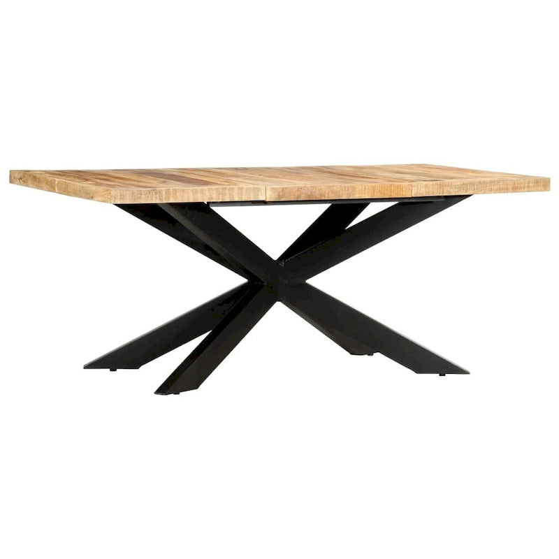 vidaXL Tavolo da Pranzo in Legno Massello di Sheesham Scrivania da Cucina Mobili Multicolore