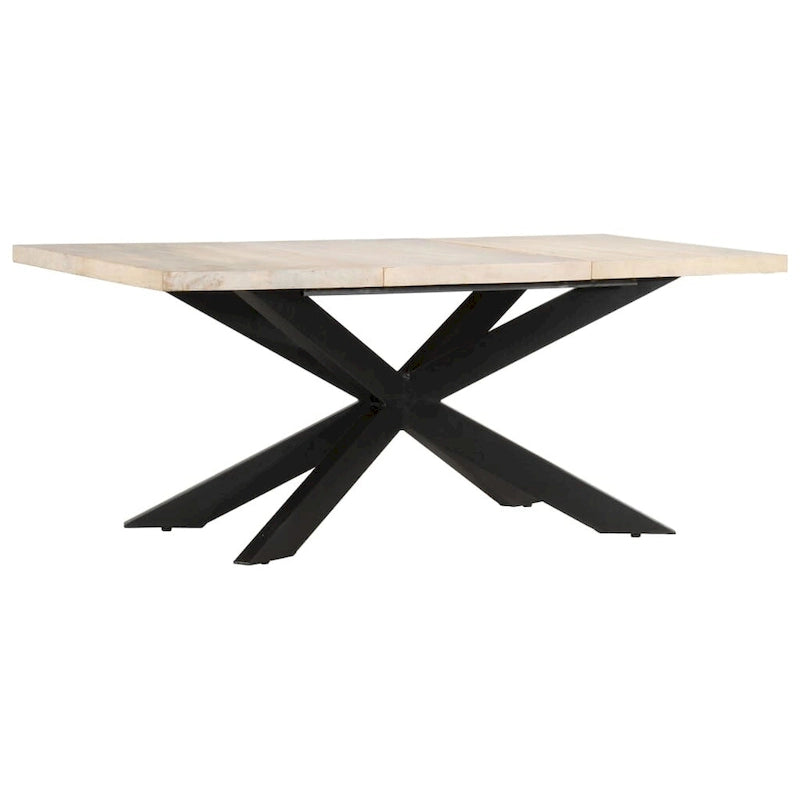 vidaXL Tavolo da Pranzo in Legno Massello di Sheesham Scrivania da Cucina Mobili Multicolore