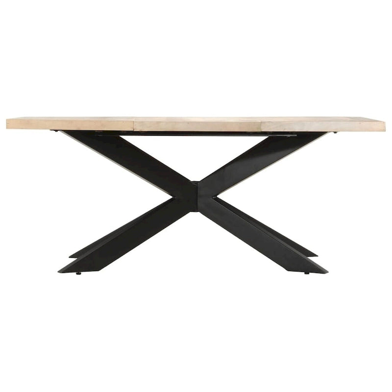 vidaXL Tavolo da Pranzo in Legno Massello di Sheesham Scrivania da Cucina Mobili Multicolore