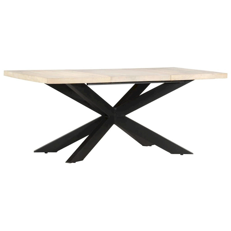 vidaXL Tavolo da Pranzo in Legno Massello di Sheesham Scrivania da Cucina Mobili Multicolore