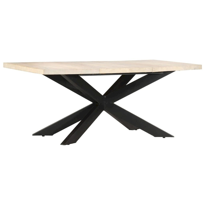 vidaXL Tavolo da Pranzo in Legno Massello di Sheesham Scrivania da Cucina Mobili Multicolore
