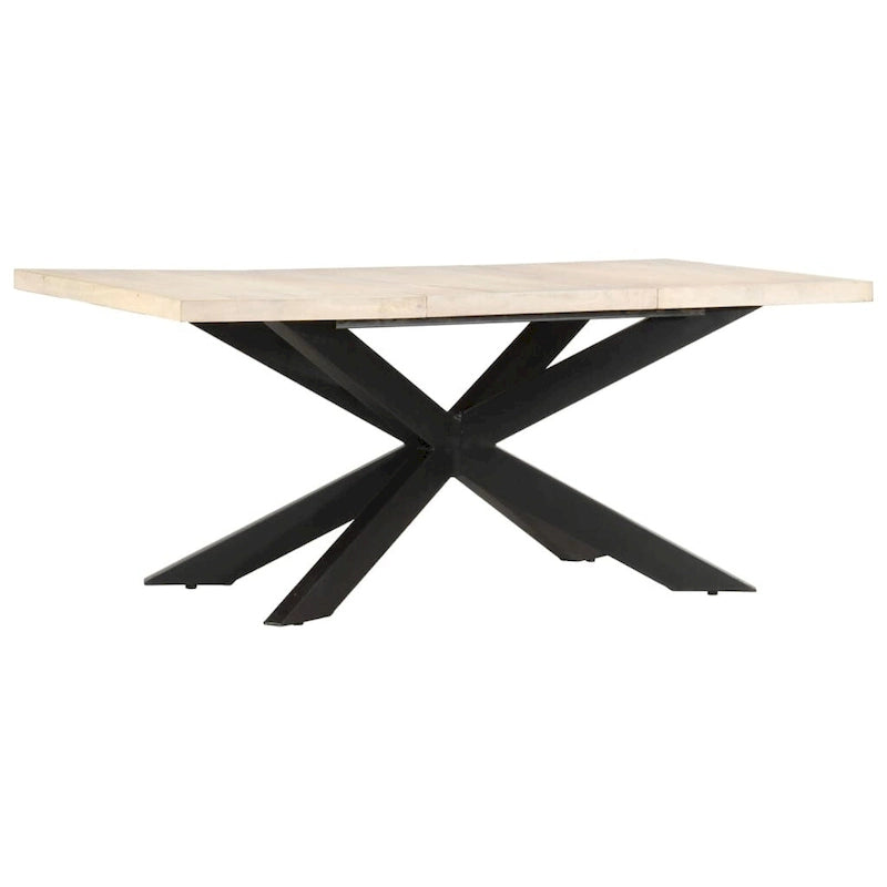 vidaXL Tavolo da Pranzo in Legno Massello di Sheesham Scrivania da Cucina Mobili Multicolore