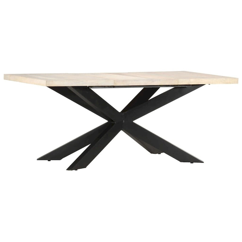 vidaXL Tavolo da Pranzo in Legno Massello di Sheesham Scrivania da Cucina Mobili Multicolore