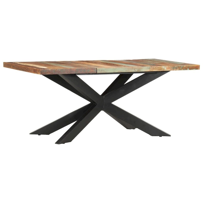 vidaXL Tavolo da Pranzo in Legno Massello di Sheesham Scrivania da Cucina Mobili Multicolore