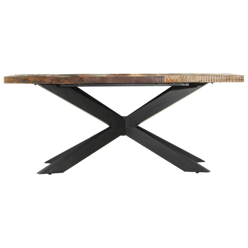 vidaXL Tavolo da Pranzo in Legno Massello di Sheesham Scrivania da Cucina Mobili Multicolore