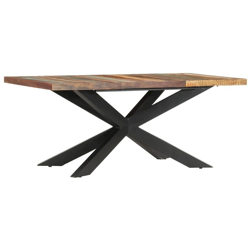 vidaXL Tavolo da Pranzo in Legno Massello di Sheesham Scrivania da Cucina Mobili Multicolore