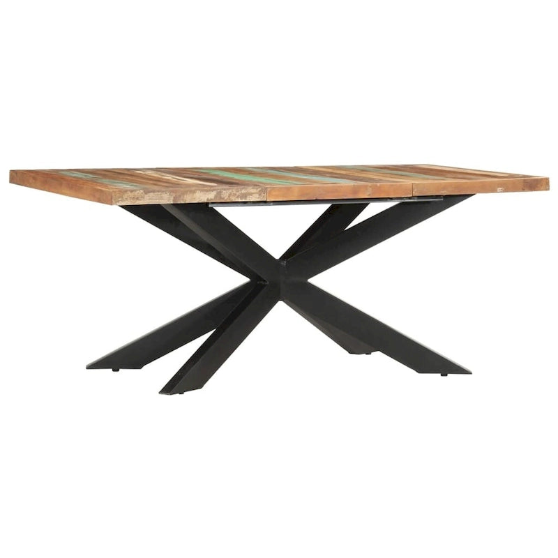 vidaXL Tavolo da Pranzo in Legno Massello di Sheesham Scrivania da Cucina Mobili Multicolore
