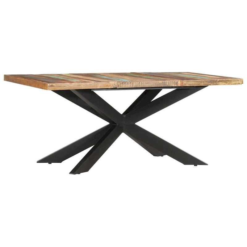 vidaXL Tavolo da Pranzo in Legno Massello di Sheesham Scrivania da Cucina Mobili Multicolore
