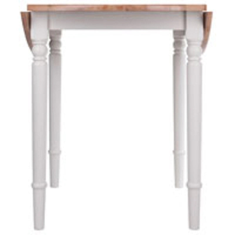 Tavolo rotondo allungabile da 30 pollici beige e bianco