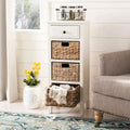 SAFAVIEH Hermine Tavolino da Divano con 4 Cassetti, Effetto Invecchiato, Nero - 38 x 30 x 91 cm - 15Lx12Px36A