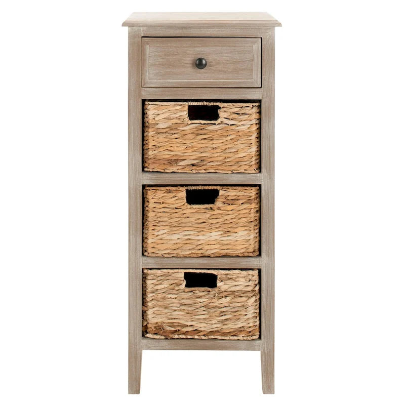 SAFAVIEH Hermine Tavolino da Divano con 4 Cassetti, Effetto Invecchiato, Nero - 38 x 30 x 91 cm - 15Lx12Px36A