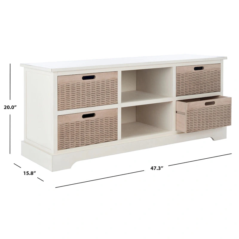 Mobile TV SAFAVIEH Britni con vani contenitore - 47,3 L x 15,8 P x 20 H - 47Lx16Px20H