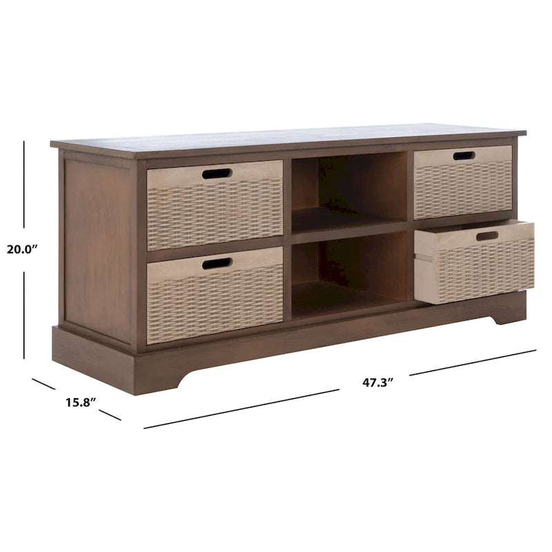 Mobile TV SAFAVIEH Britni con vani contenitore - 47,3 L x 15,8 P x 20 H - 47Lx16Px20H