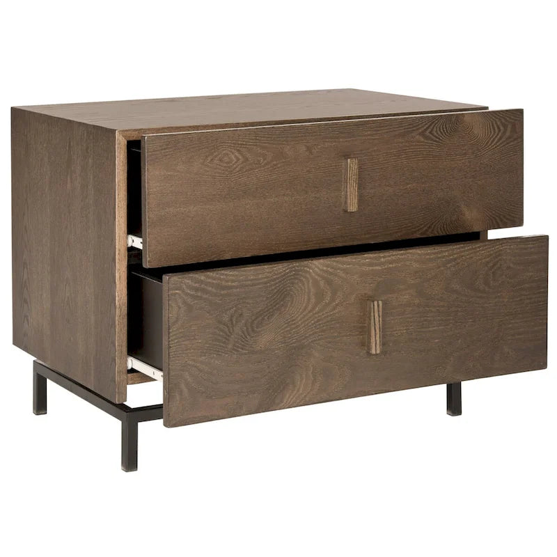 SAFAVIEH Shirleyann Mobiletto contenitore marrone scuro/nero - 27.5 x 17.6 x 21.6 - 28Lx18Px22A