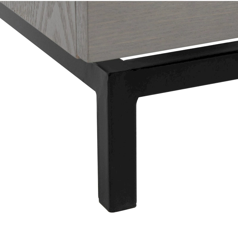 SAFAVIEH Shirleyann Mobiletto contenitore marrone scuro/nero - 27.5 x 17.6 x 21.6 - 28Lx18Px22A