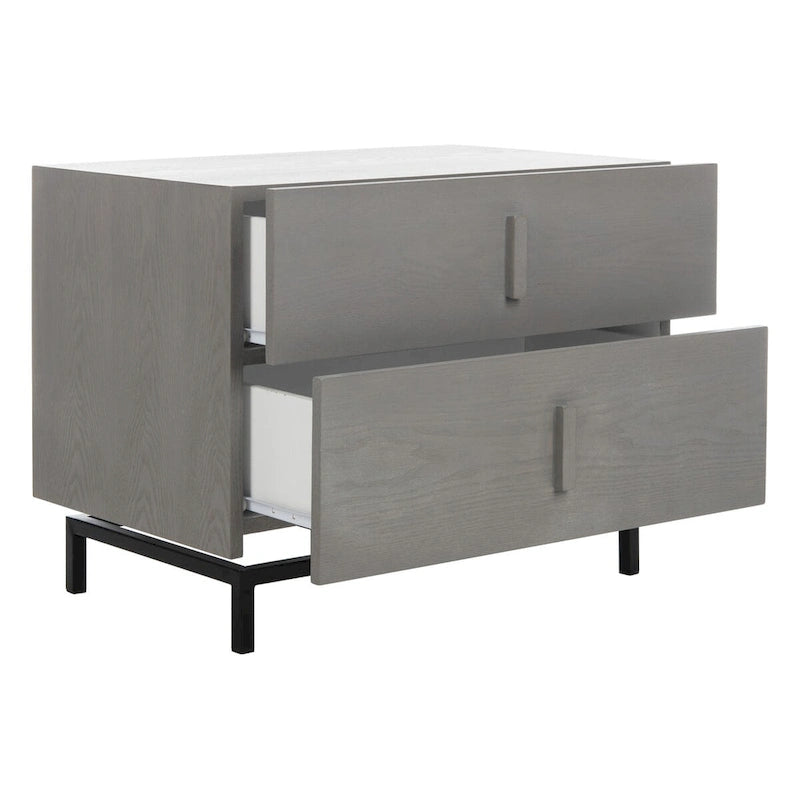 SAFAVIEH Shirleyann Mobiletto contenitore marrone scuro/nero - 27.5 x 17.6 x 21.6 - 28Lx18Px22A