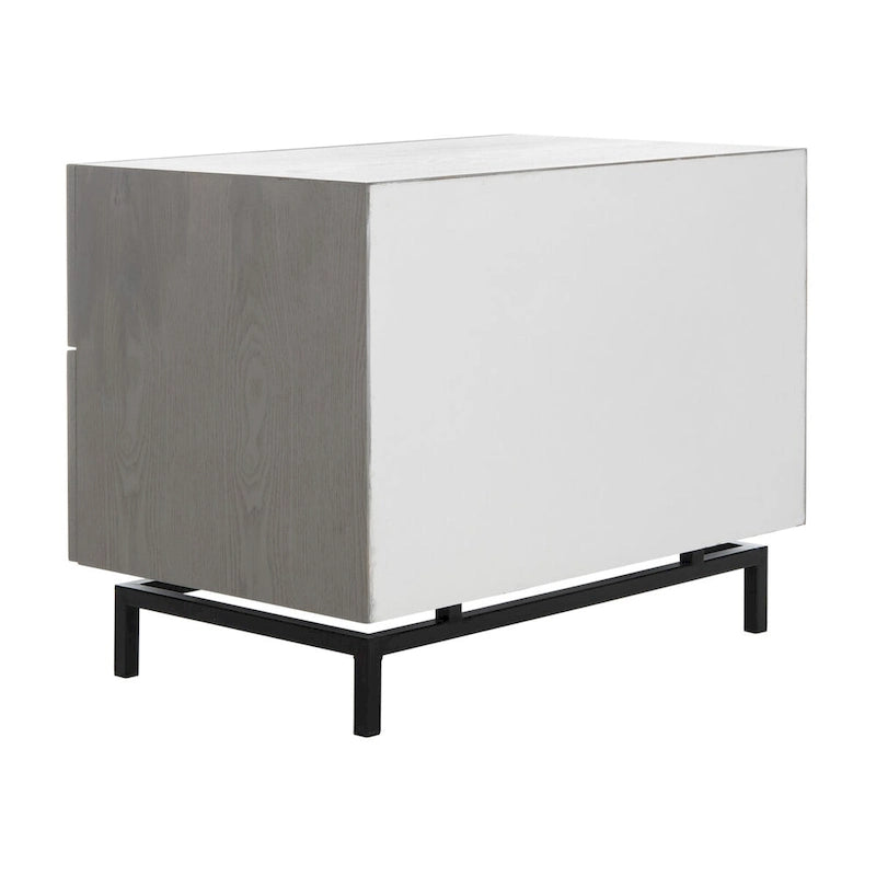 SAFAVIEH Shirleyann Mobiletto contenitore marrone scuro/nero - 27.5 x 17.6 x 21.6 - 28Lx18Px22A