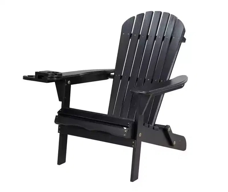 Set di 2 sedie Adirondack pieghevoli Jiallo con portabicchieri