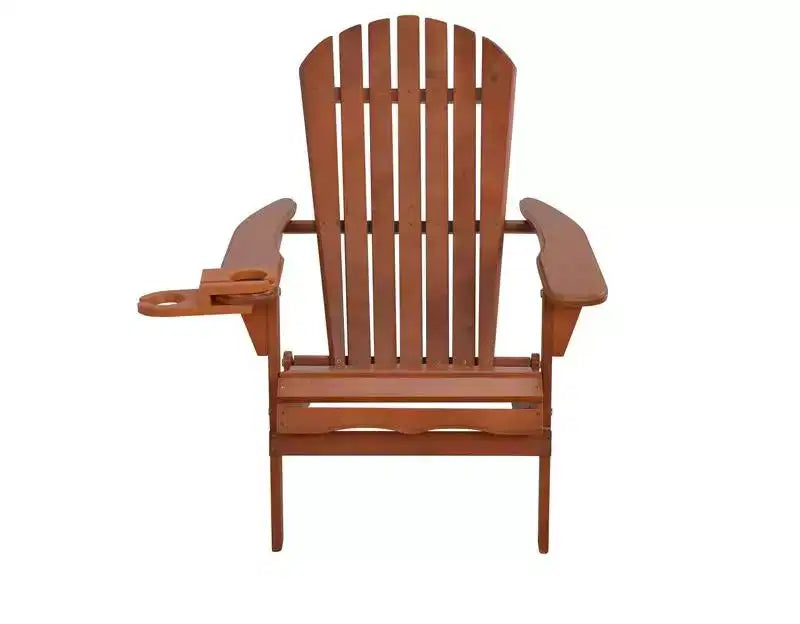 Sedia Adirondack pieghevole Jiallo con portabicchieri e poggiapiedi