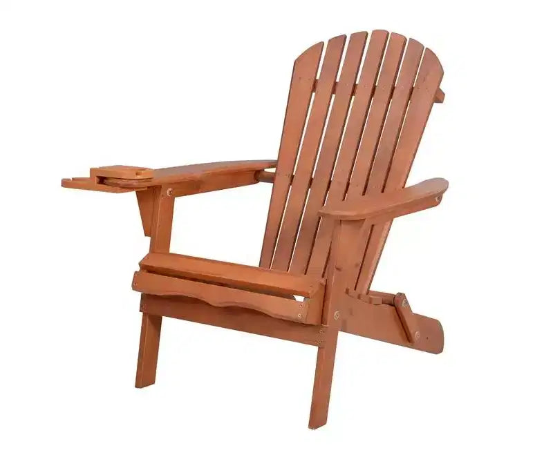 Sedia Adirondack pieghevole Jiallo con portabicchieri e poggiapiedi
