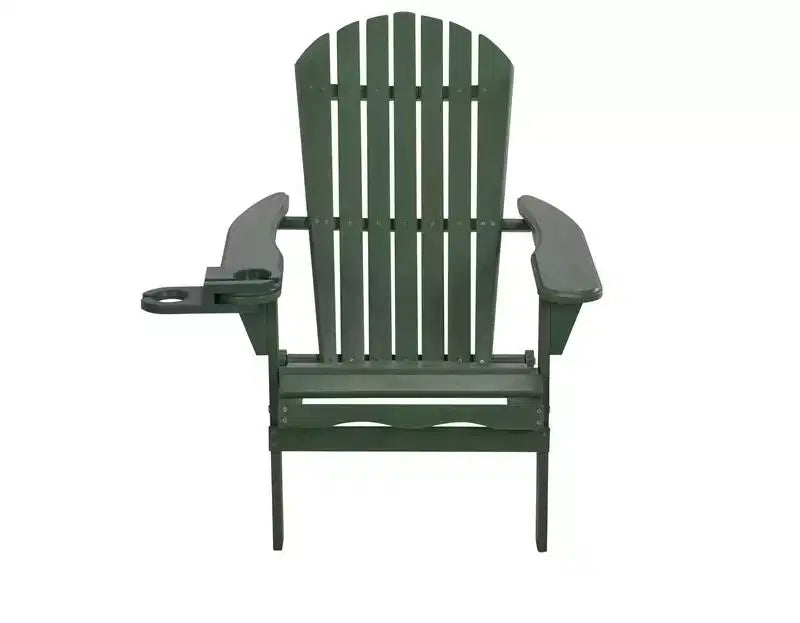 Set conversazione Jiallo di sedie Adirondack pieghevoli con portabicchieri, 2 sedie Adirondack pieghevoli con portabicchieri con pouf e 1 tavolino