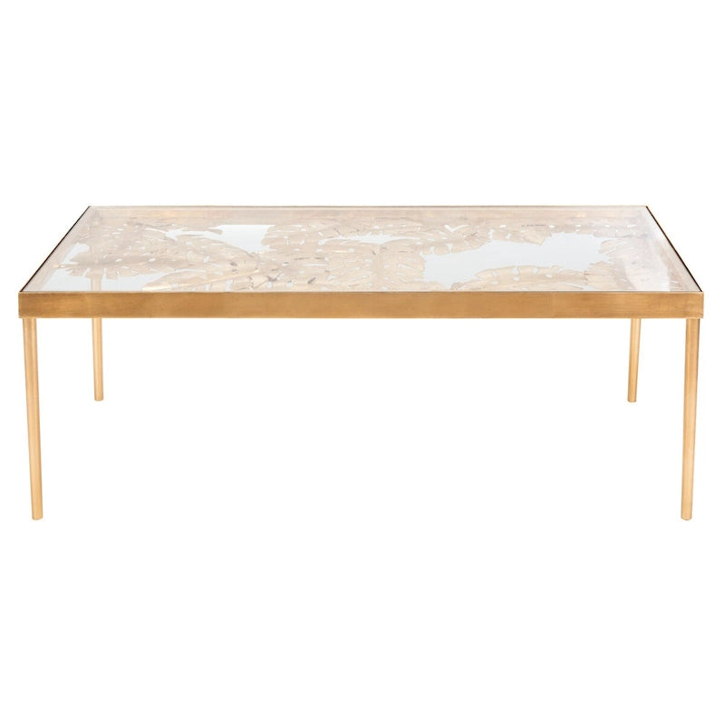 SAFAVIEH Tavolino da caffè Rianda Palm Leaf - 24 x 47.5 x 18 - 24Px48Lx18A