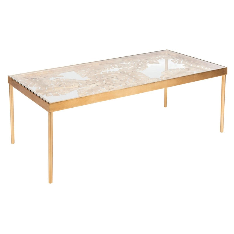 SAFAVIEH Tavolino da caffè Rianda Palm Leaf - 24 x 47.5 x 18 - 24Px48Lx18A