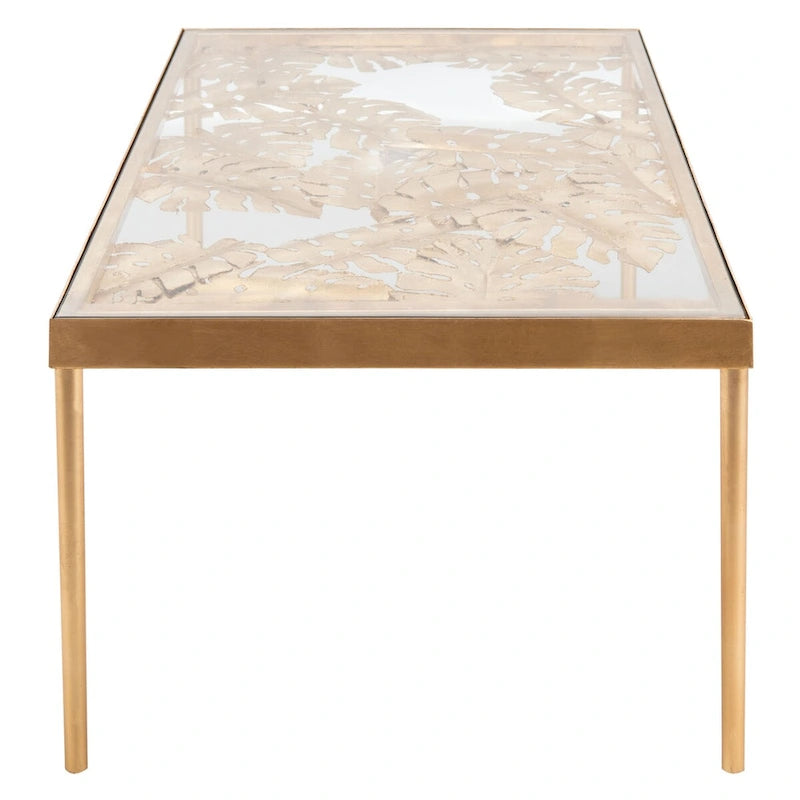 SAFAVIEH Tavolino da caffè Rianda Palm Leaf - 24 x 47.5 x 18 - 24Px48Lx18A